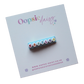 Colourful personalised name hair clip slides 